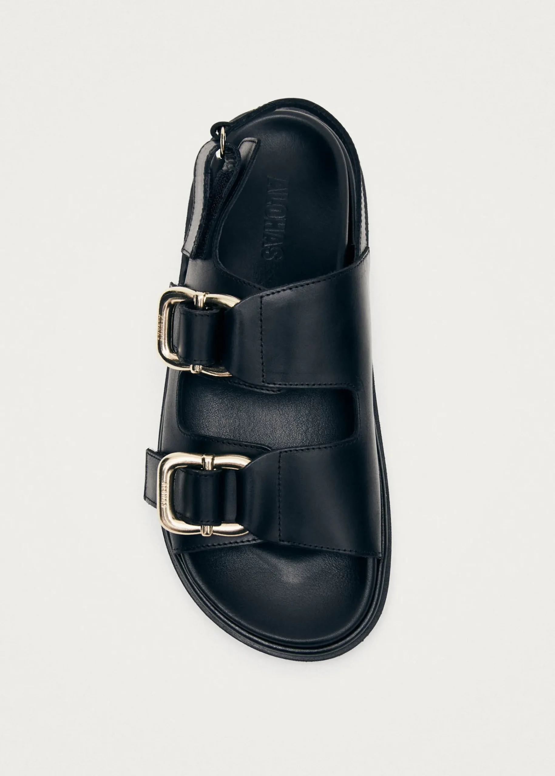 Harper Schwarze Ledersandalen
