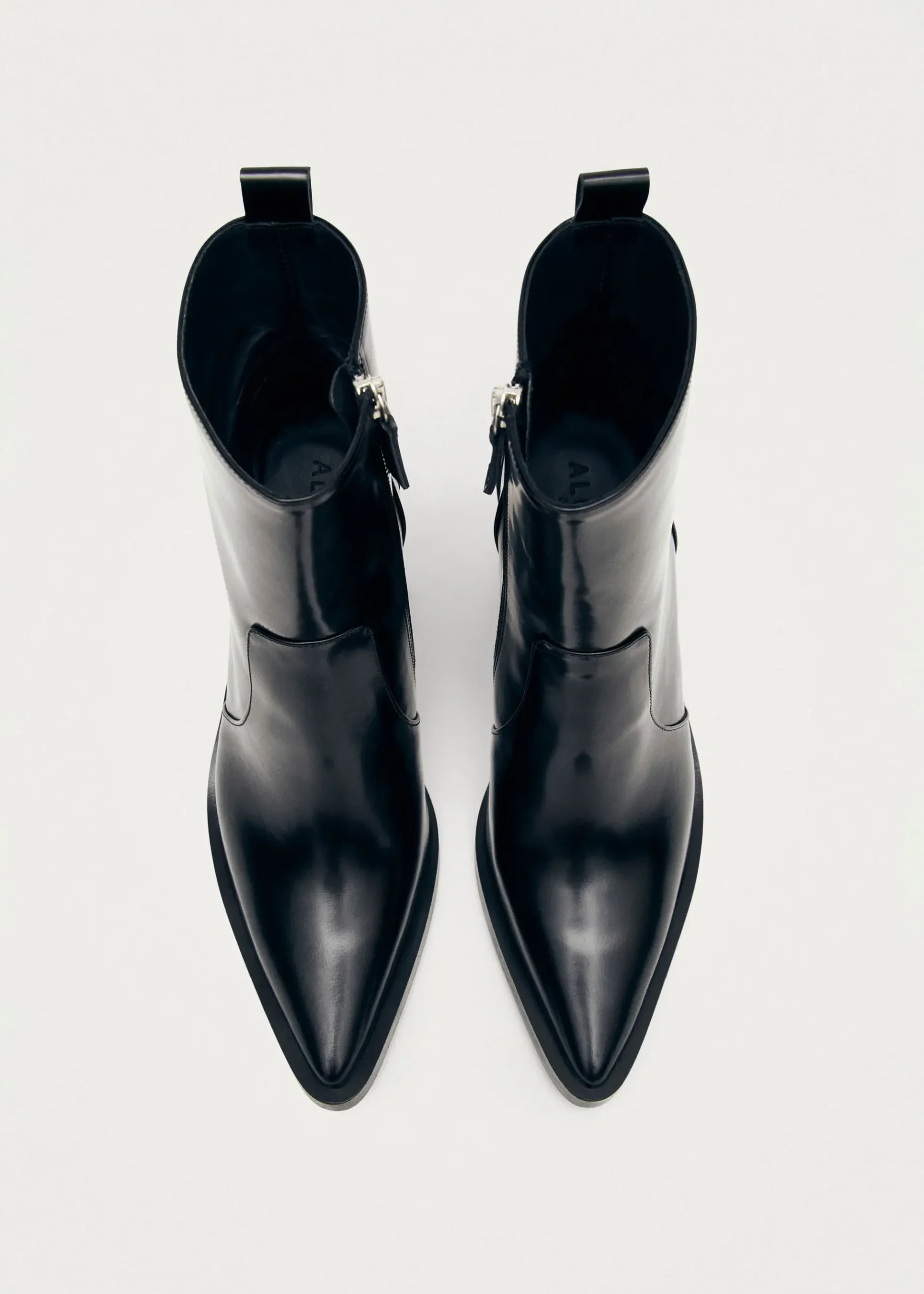 Haylo Schwarze Lederstiefeletten