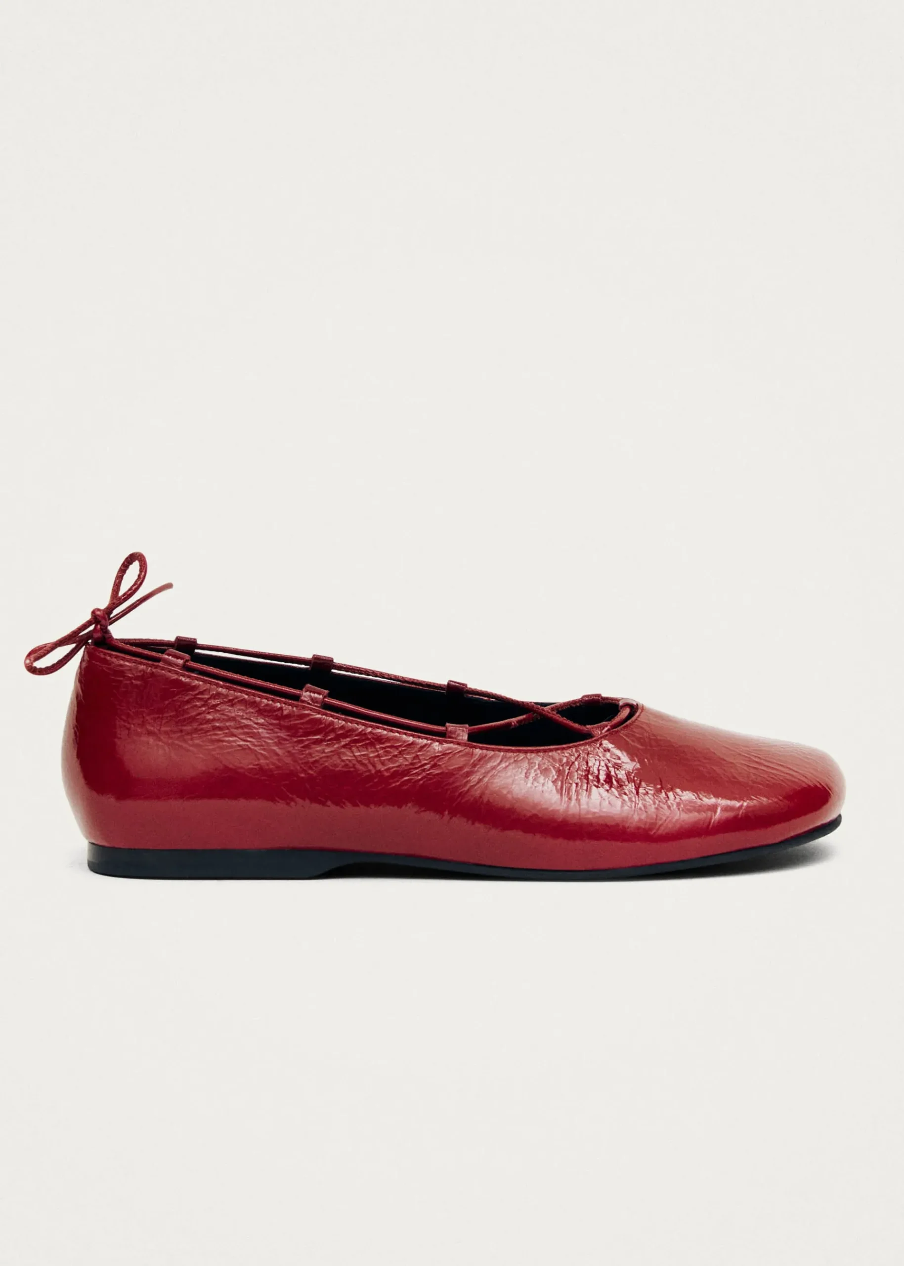 Hollis Onix Red Leather Ballet Flats