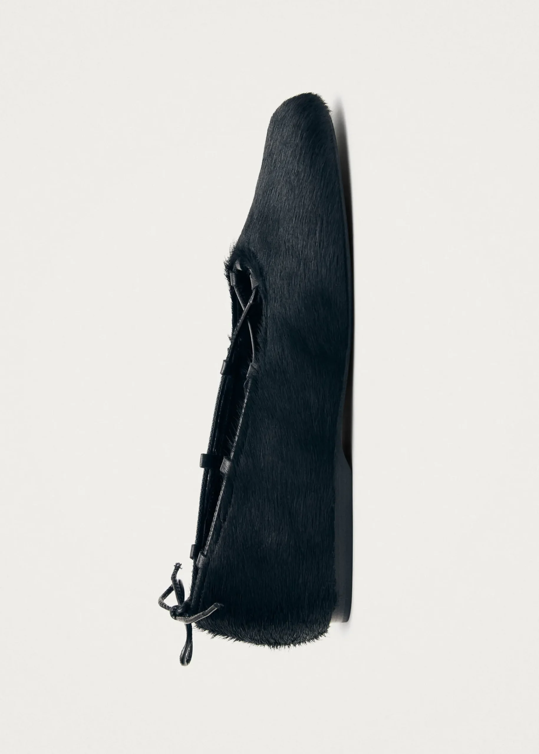 Hollis Soft Black Leather Ballet Flats