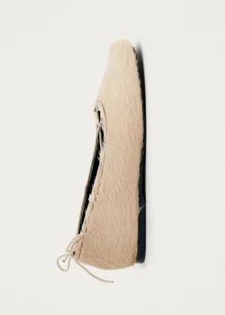 Hollis Soft Cream Leather Ballet Flats
