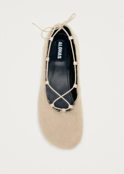 Hollis Soft Cream Leather Ballet Flats