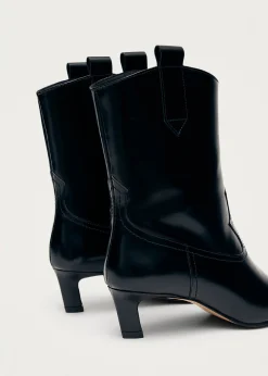 Hudson Shimmer Schwarze Cowboystiefel mit silbernen Spitzen