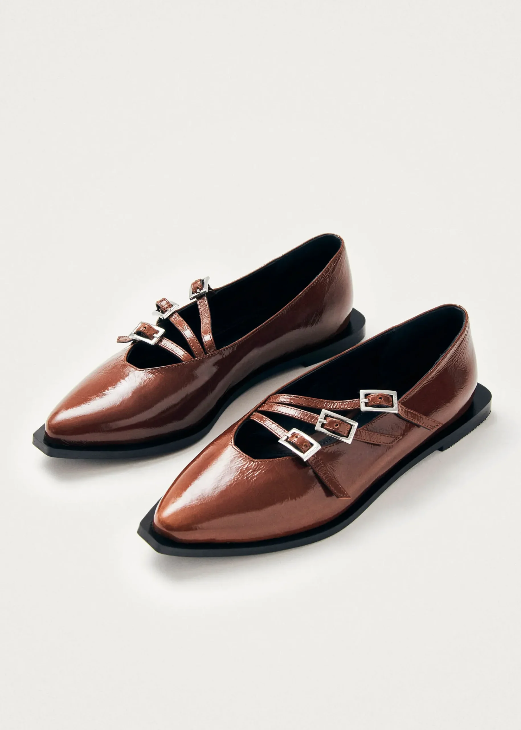 Jive Onix Braune Leder Ballerinas