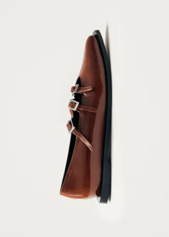 Jive Onix Braune Leder Ballerinas