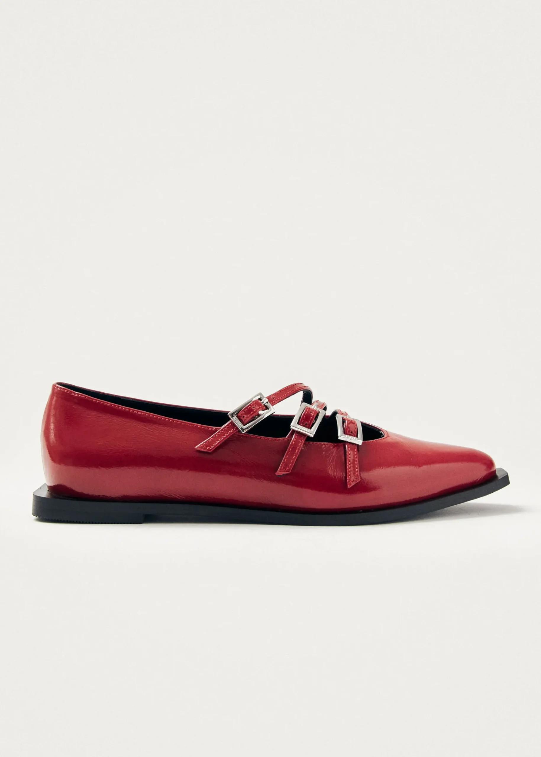 Jive Onix Rote Leder Ballerinas