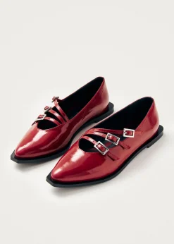 Jive Onix Rote Leder Ballerinas