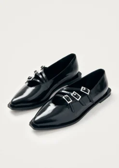 Jive Onix Schwarze Leder-Ballerinas