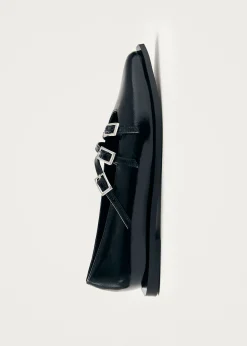 Jive Onix Schwarze Leder-Ballerinas