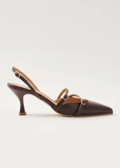 Joelle Braune Lederpumps
