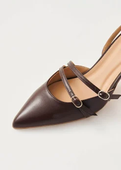 Joelle Braune Lederpumps