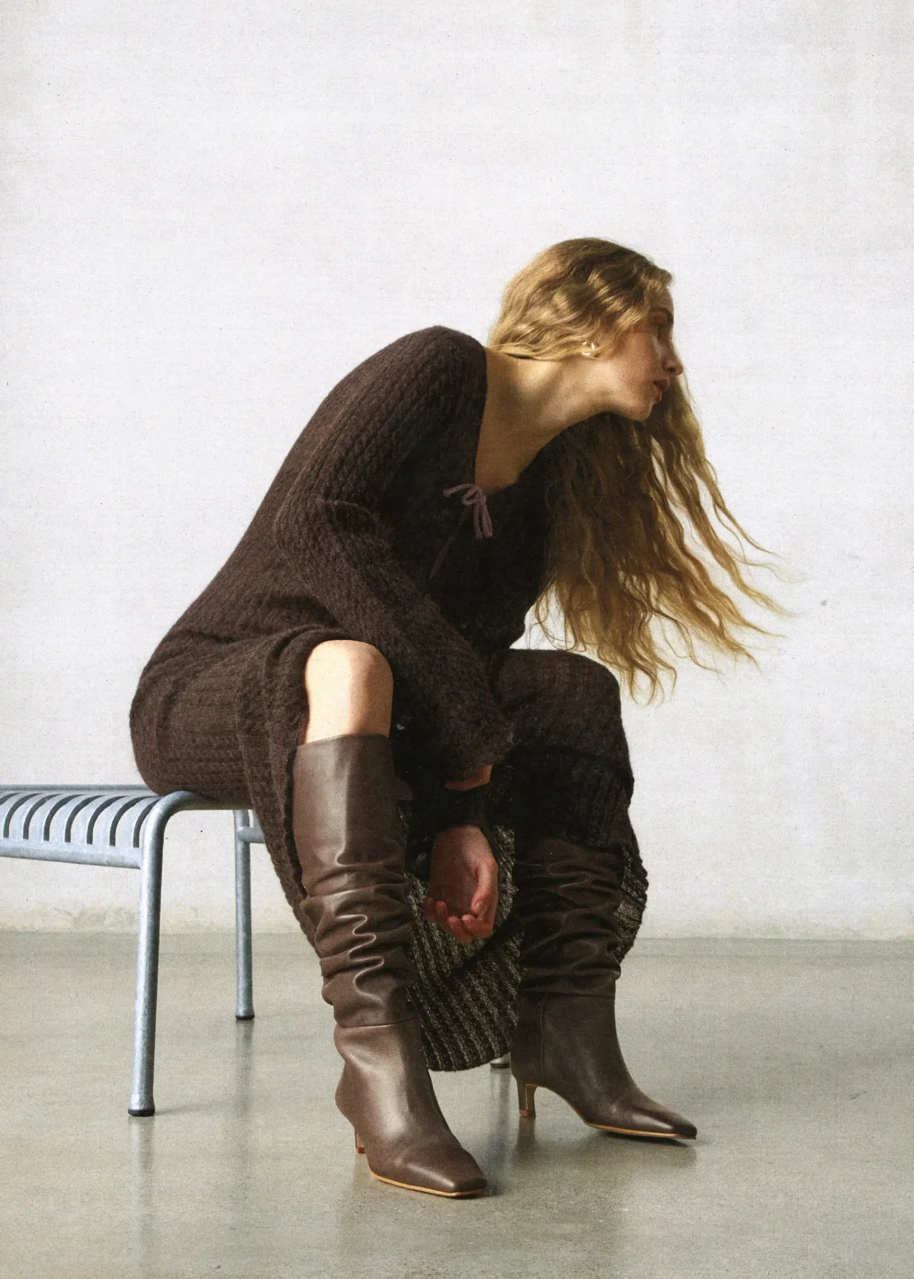 Kalila Braune Lederstiefel