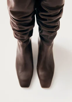 Kalila Braune Lederstiefel