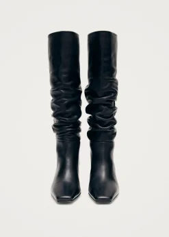Kalila Schwarze Lederstiefel
