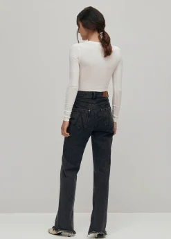 Kansas High-Waist Schwarze Jeans