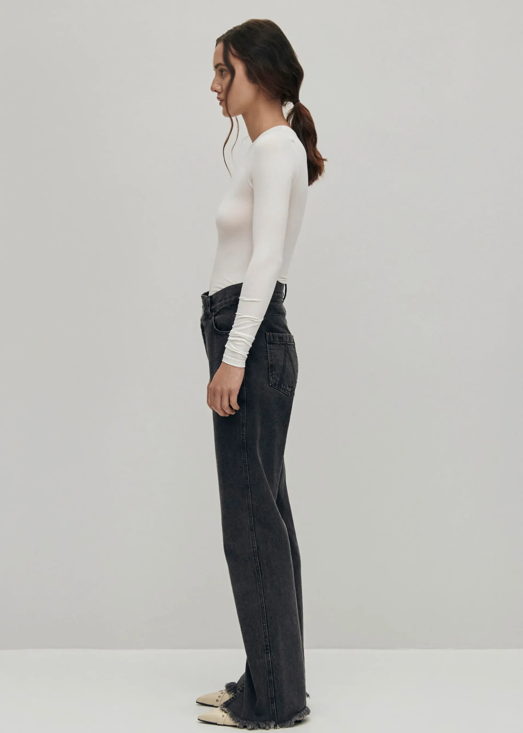 Kansas High-Waist Schwarze Jeans