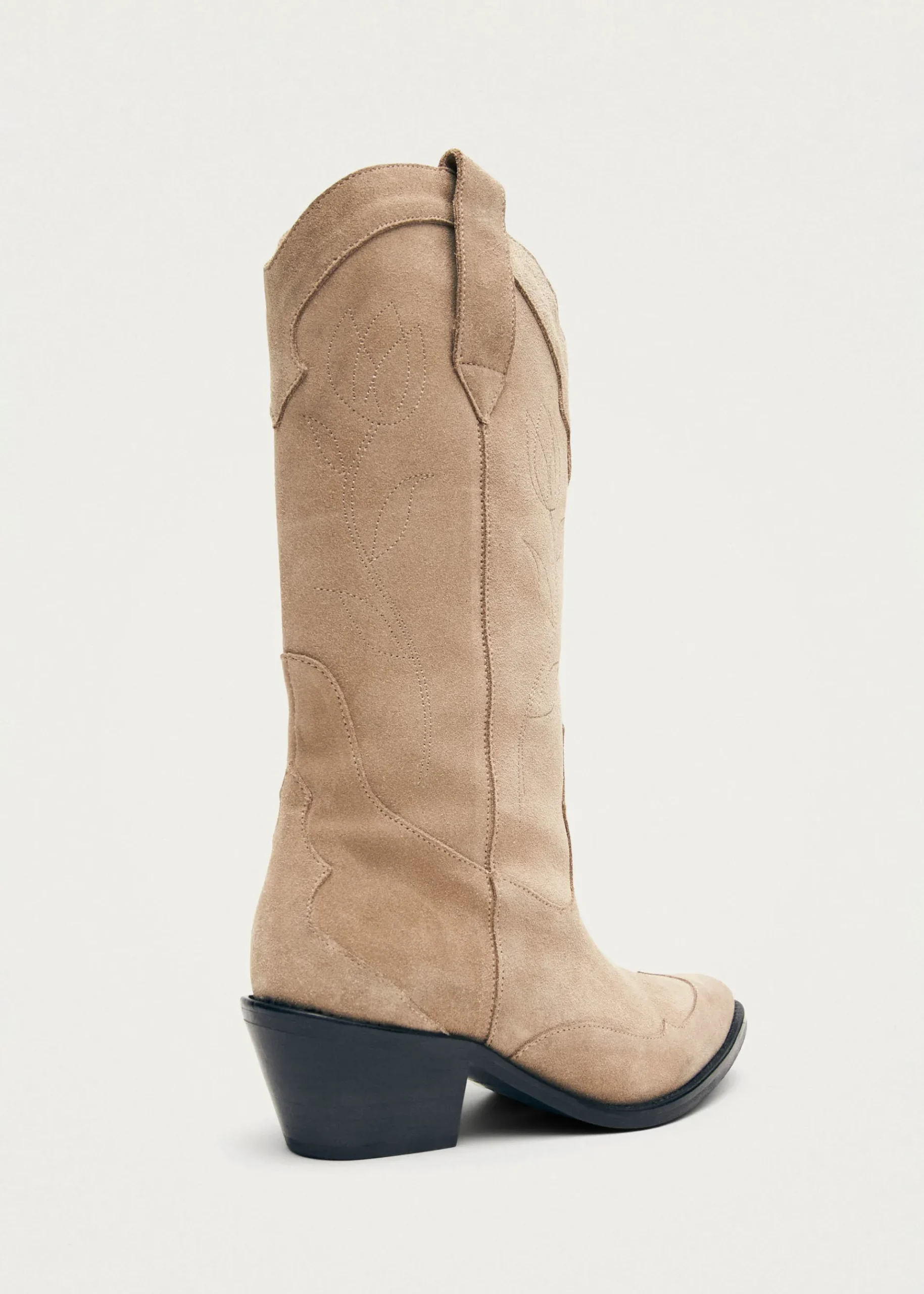Liberty Cowboystiefel aus Beigem Wildleder