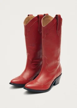 Liberty Rote Cowboystiefel aus Leder