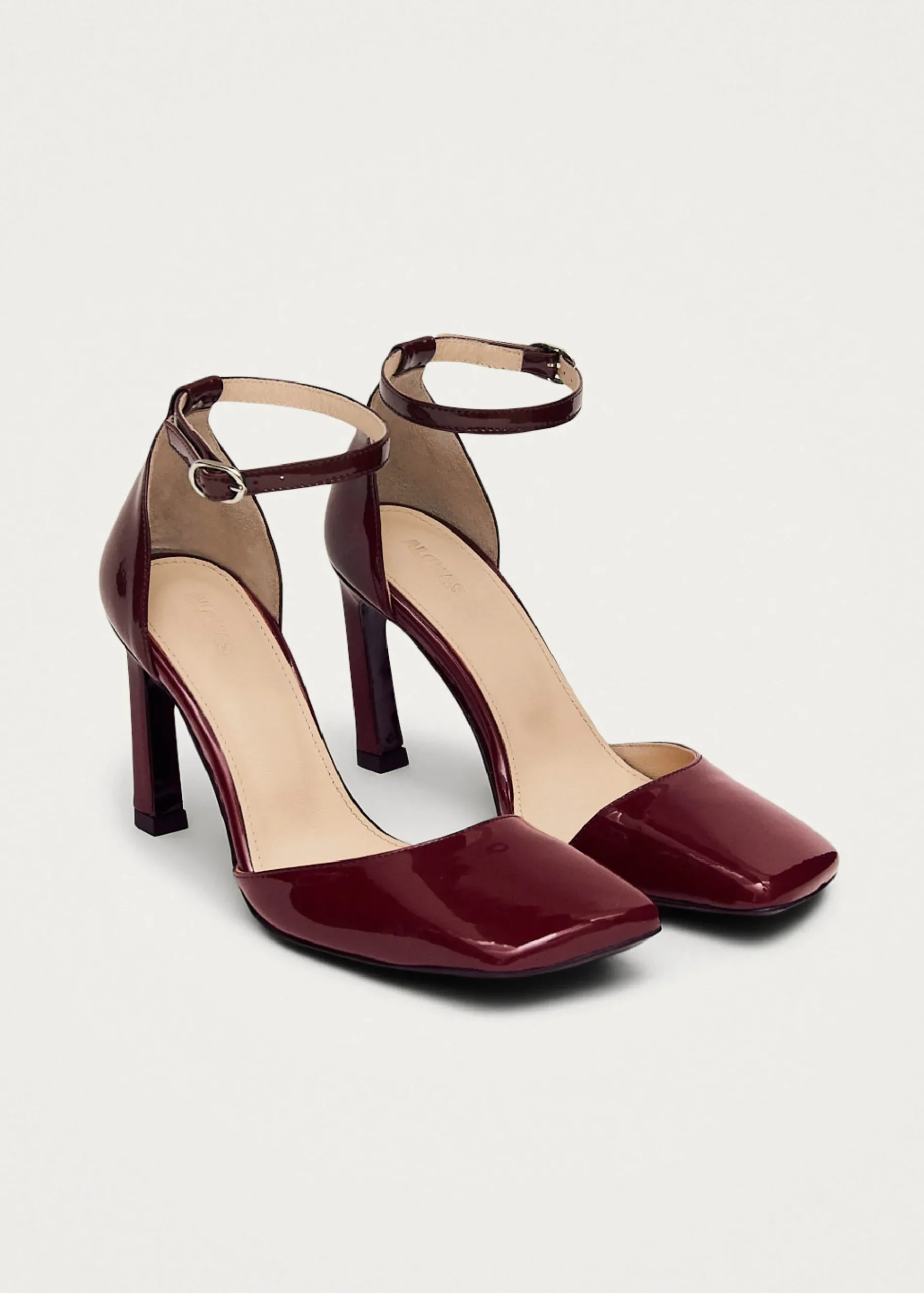 Liebe Onix Burgundfarbene Leder Pumps