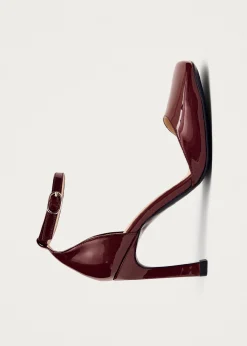 Liebe Onix Burgundfarbene Leder Pumps