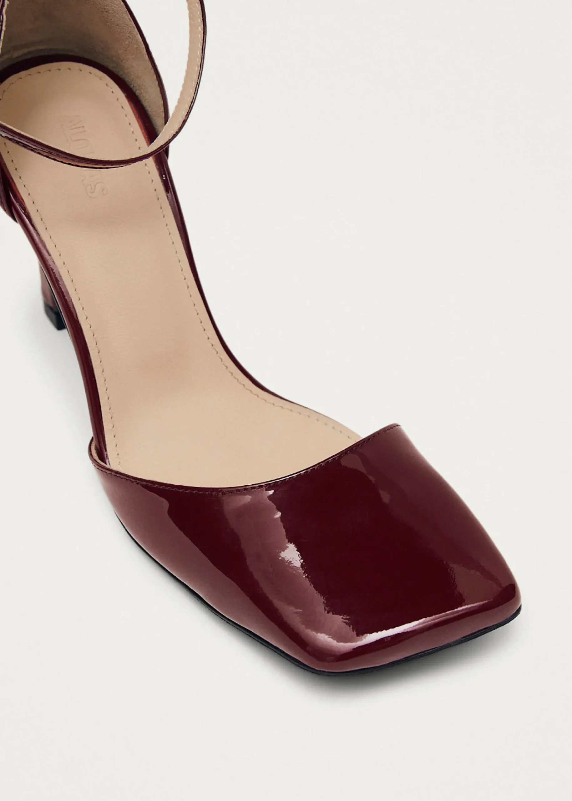 Liebe Onix Burgundfarbene Leder Pumps