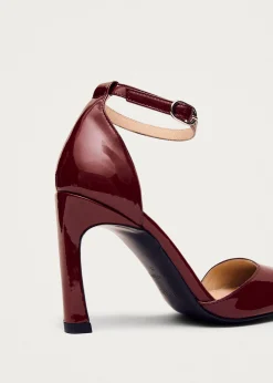 Liebe Onix Burgundfarbene Leder Pumps