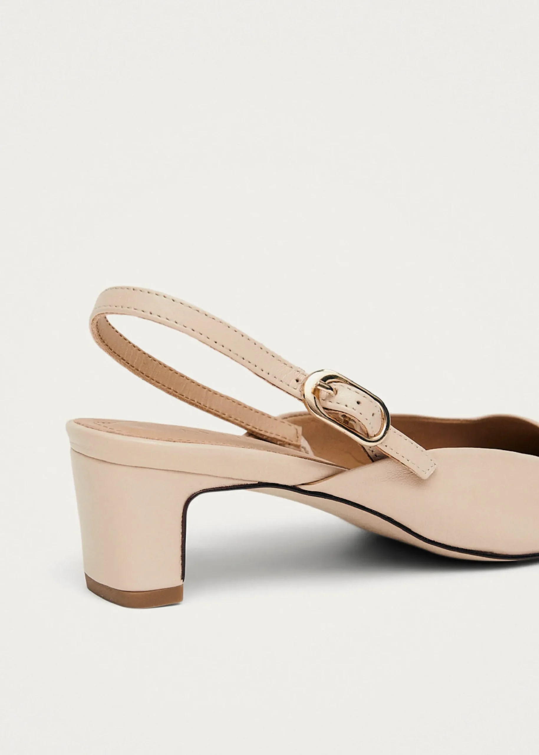 Lindy Bicolor Cremefarbene Schwarze Leder Pumps