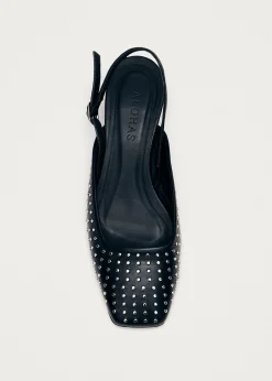 Lindy Schwarze Lederpumps