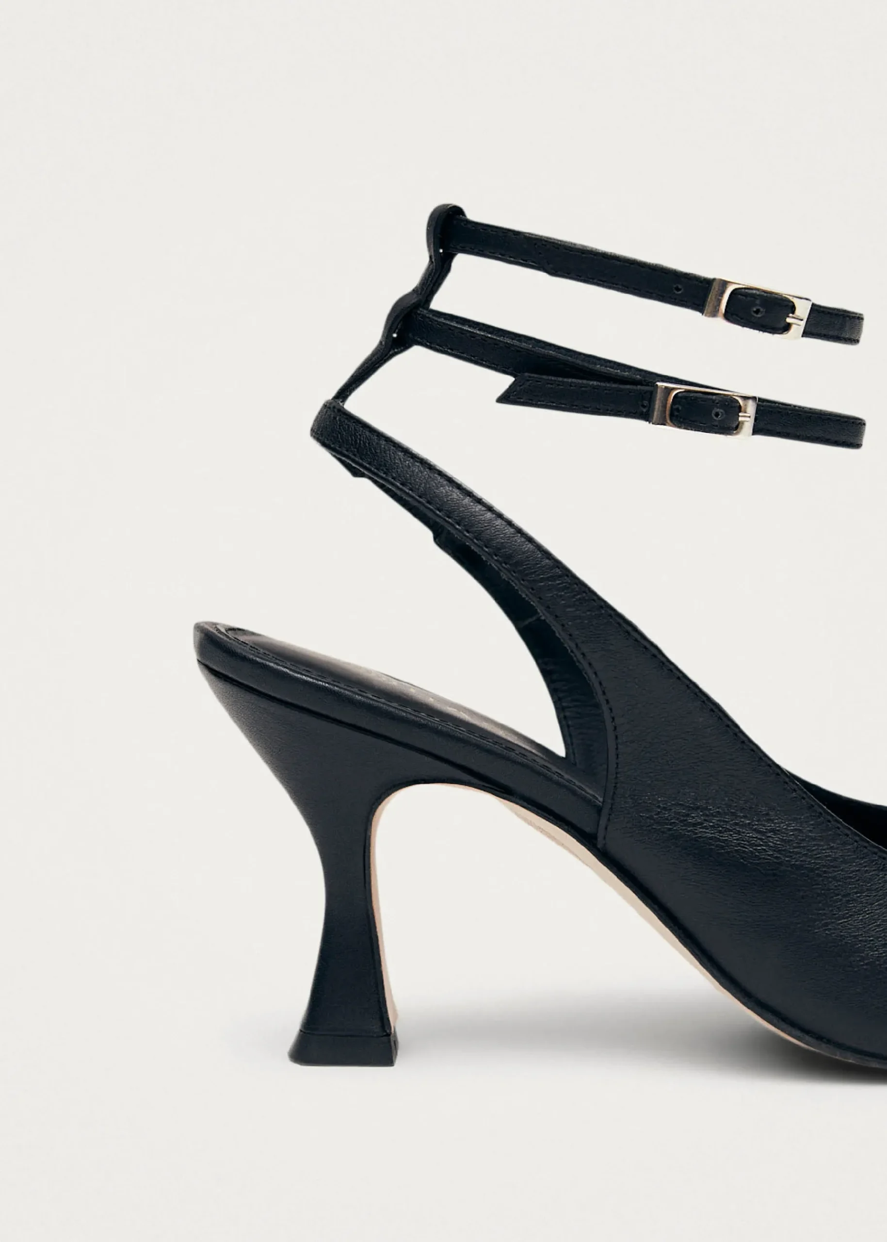 Louise Schwarze Lederpumps