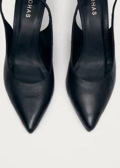Louise Schwarze Lederpumps