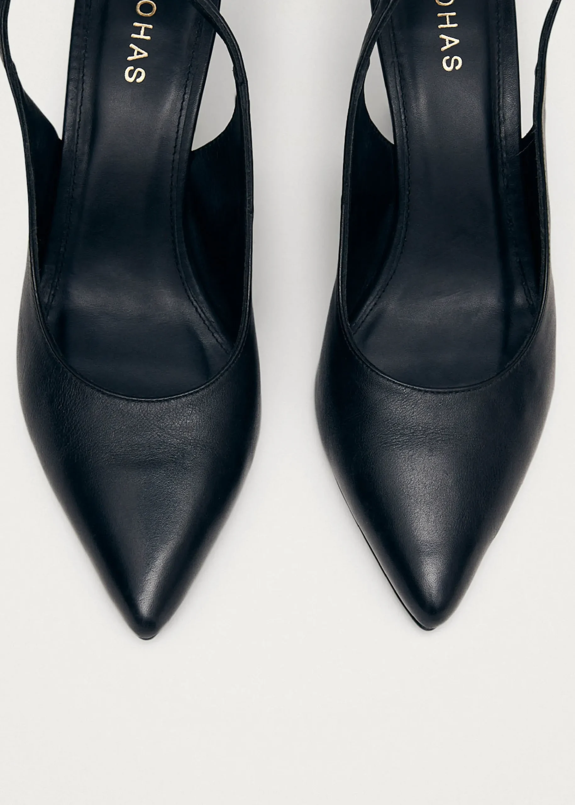 Louise Schwarze Lederpumps