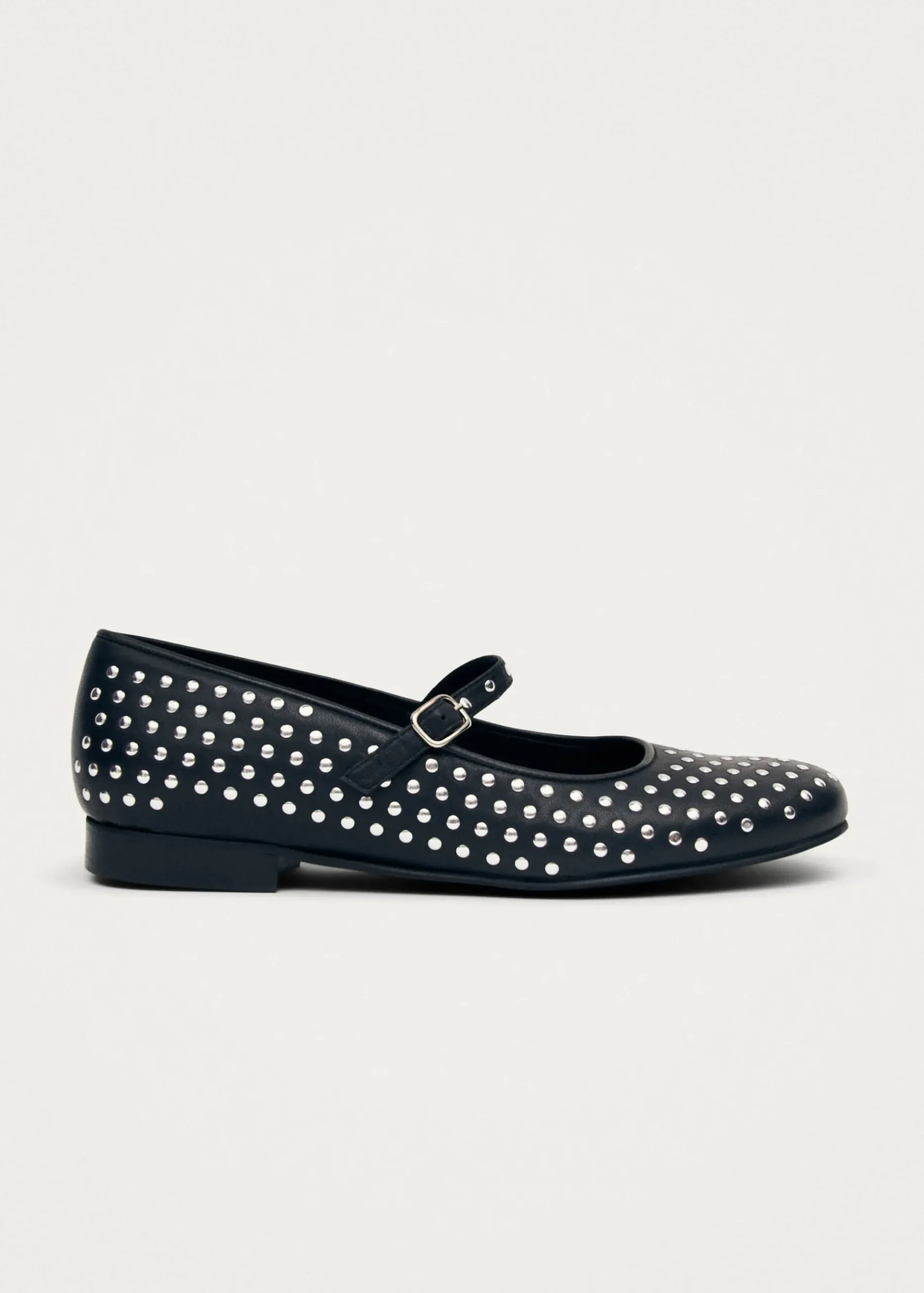 Lucien Schwarze Leder Ballerinas