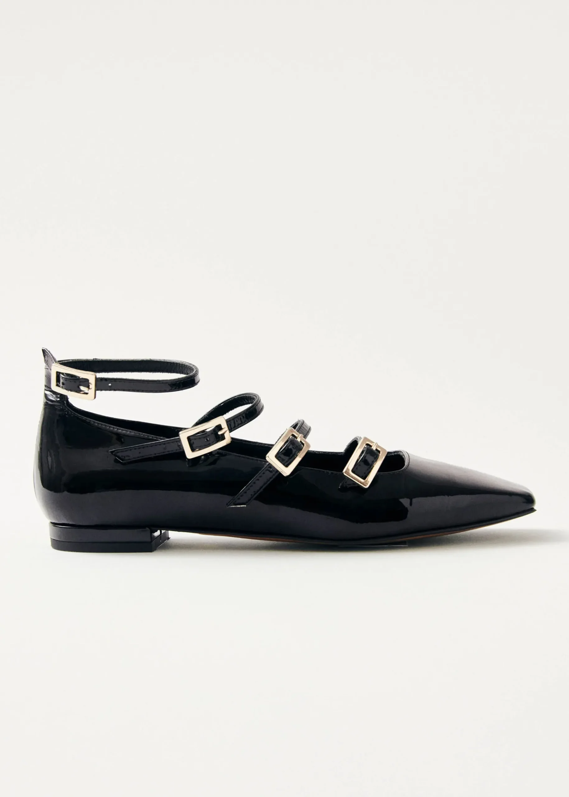 Luke Schwarze Mary Jane Ballerinas aus Lackleder