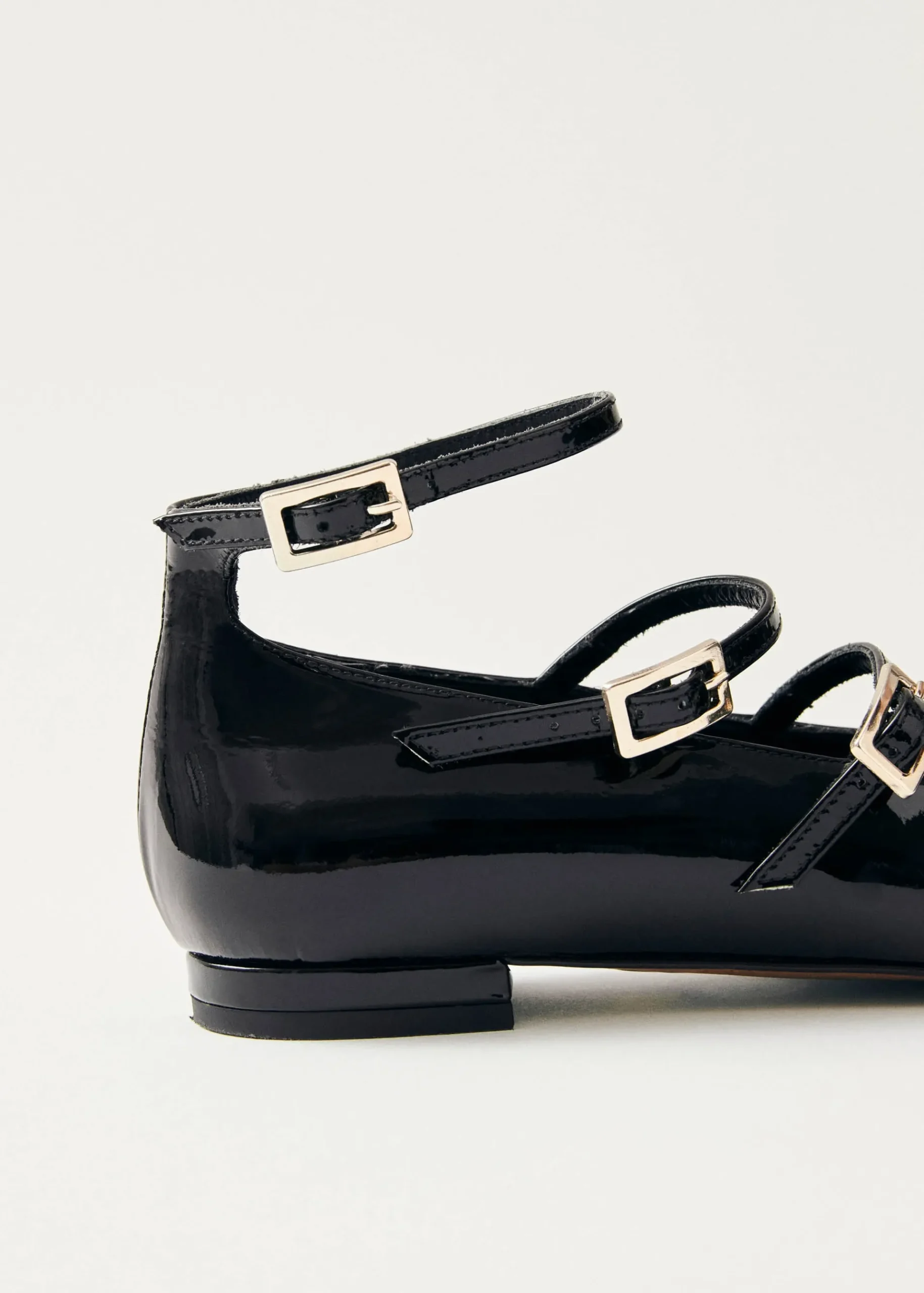 Luke Schwarze Mary Jane Ballerinas aus Lackleder