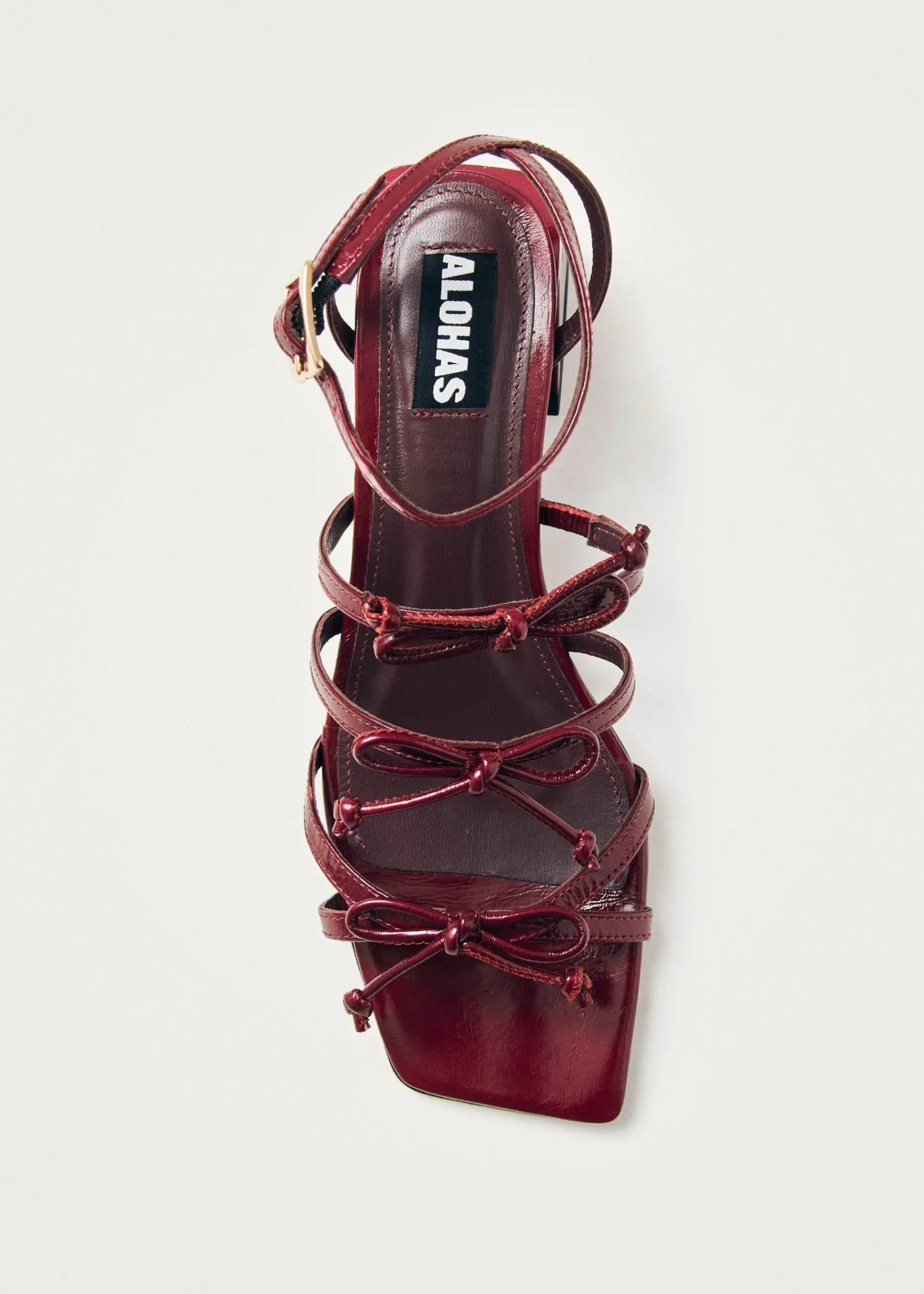 Luzelle Onix Burgundy Leather Sandals