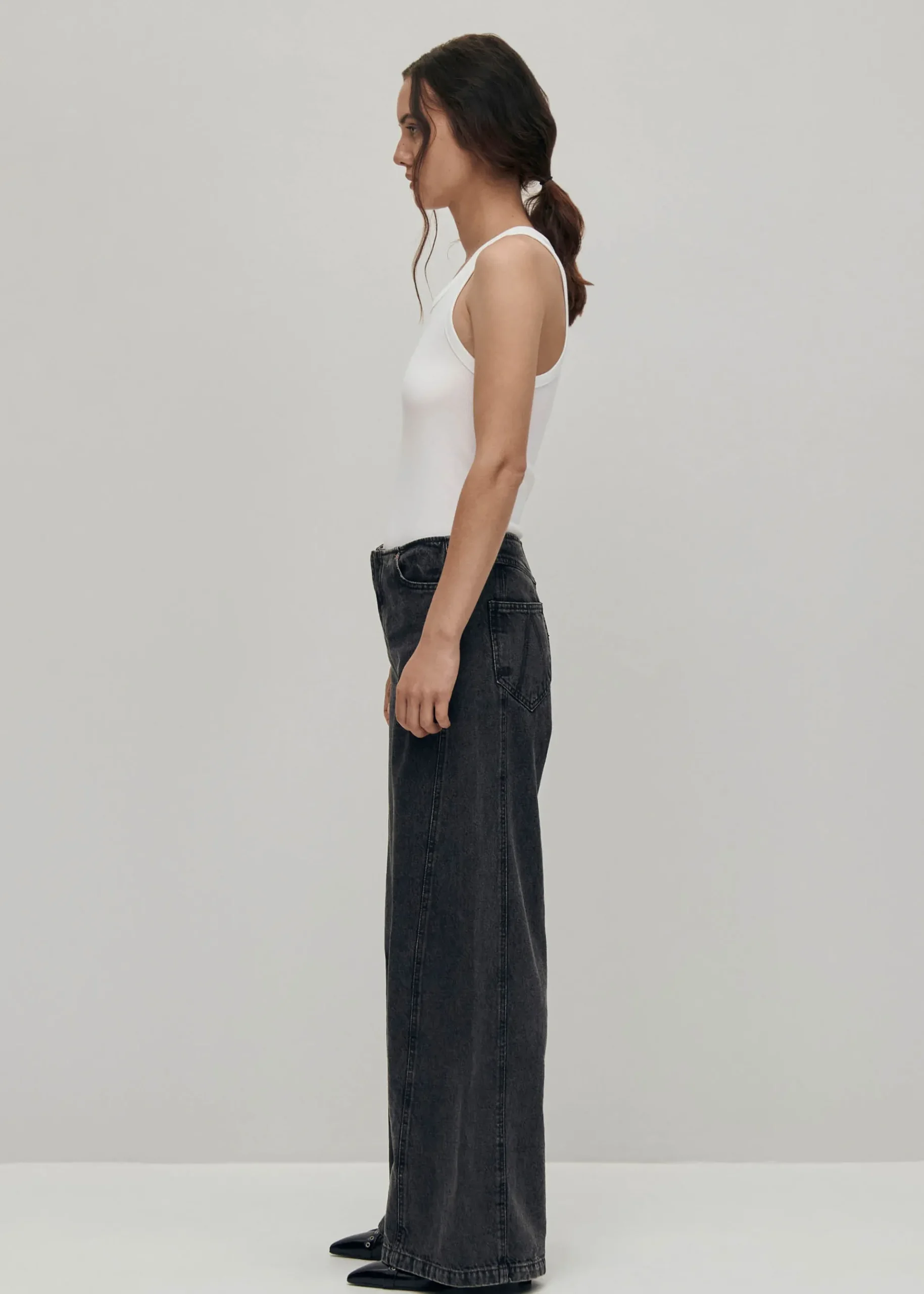 Magda Low-Rise Schwarze Jeans