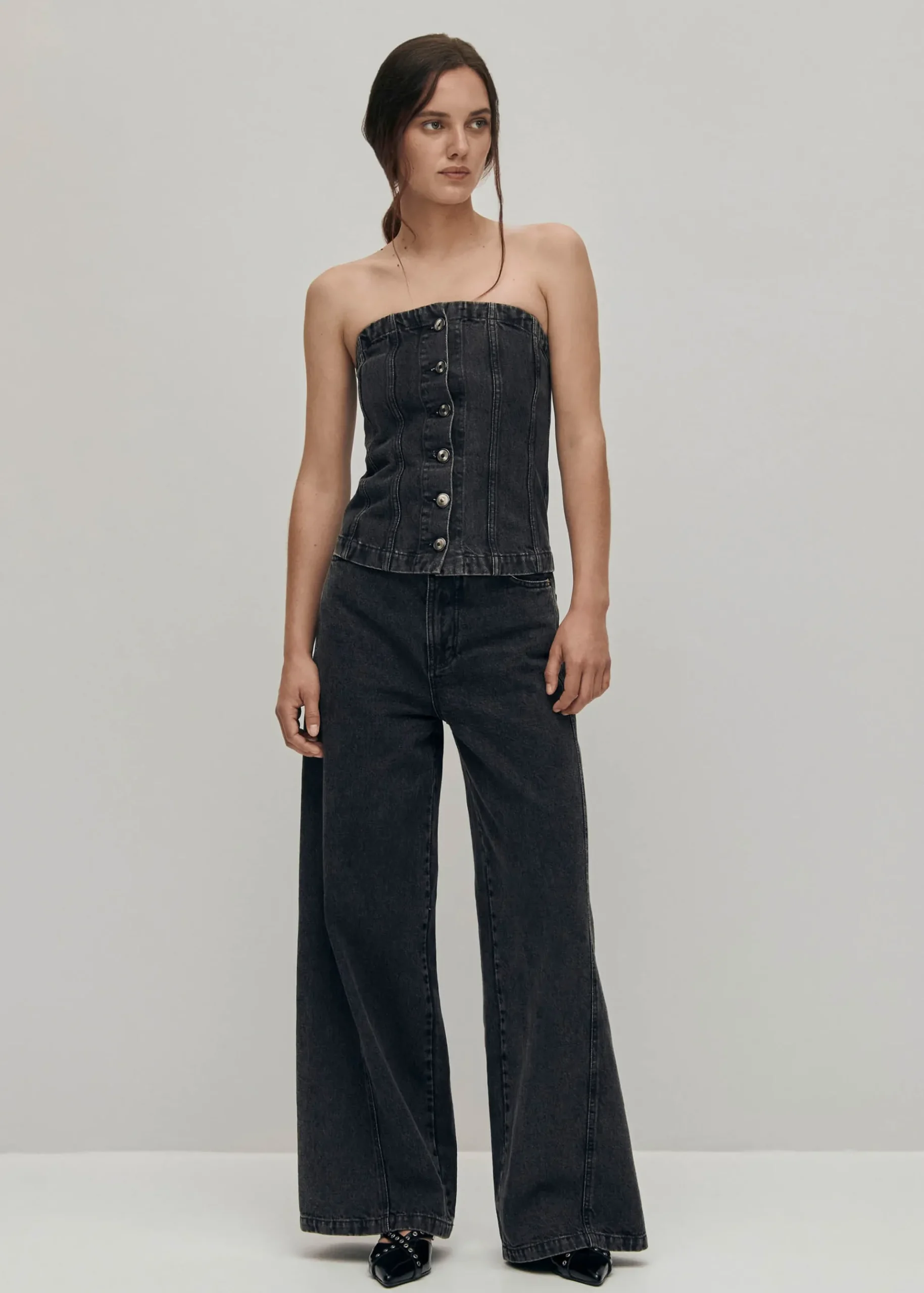 Magda Low-Rise Schwarze Jeans