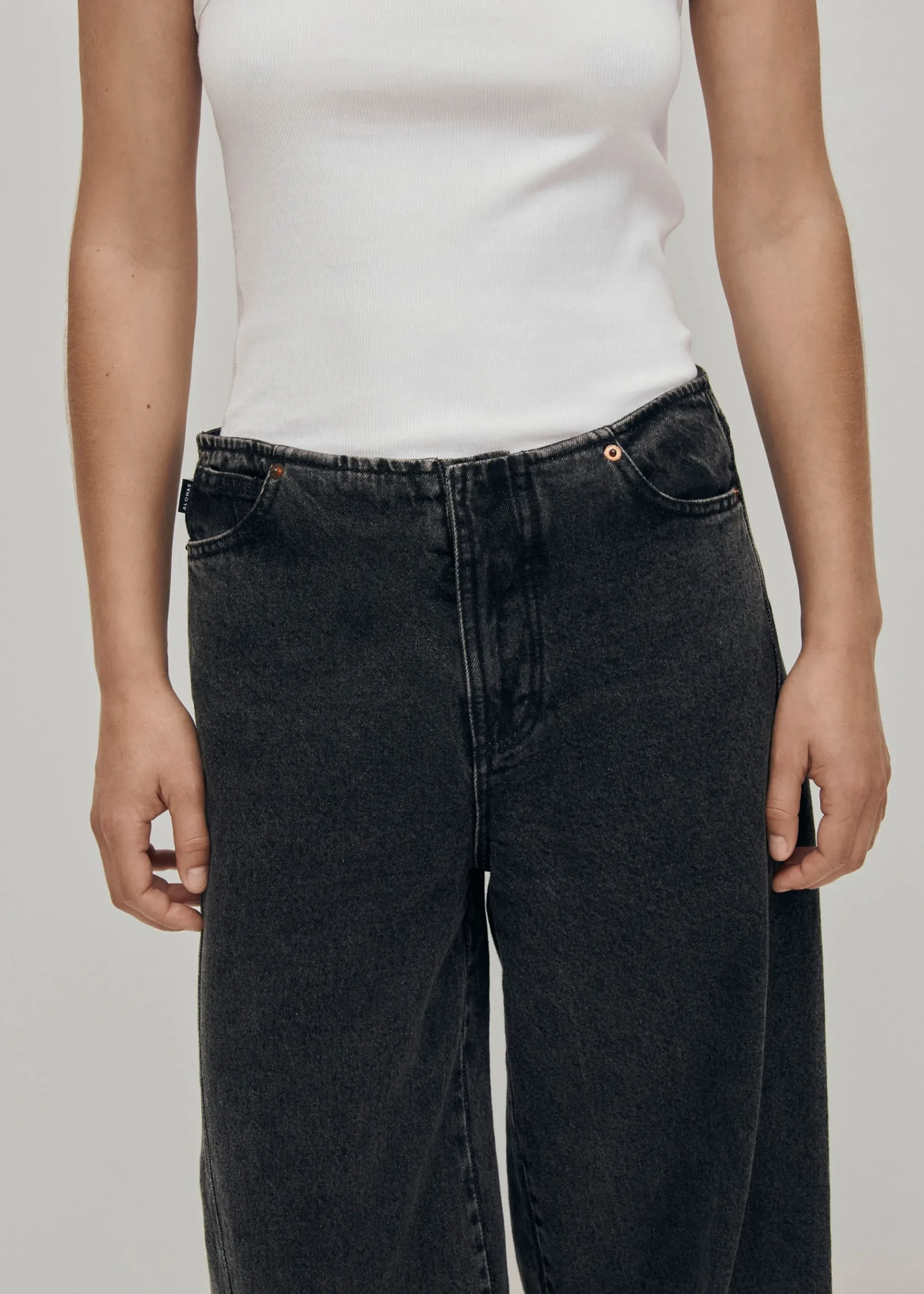 Magda Low-Rise Schwarze Jeans