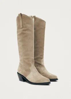 Mount Beige Wildleder-Stiefel