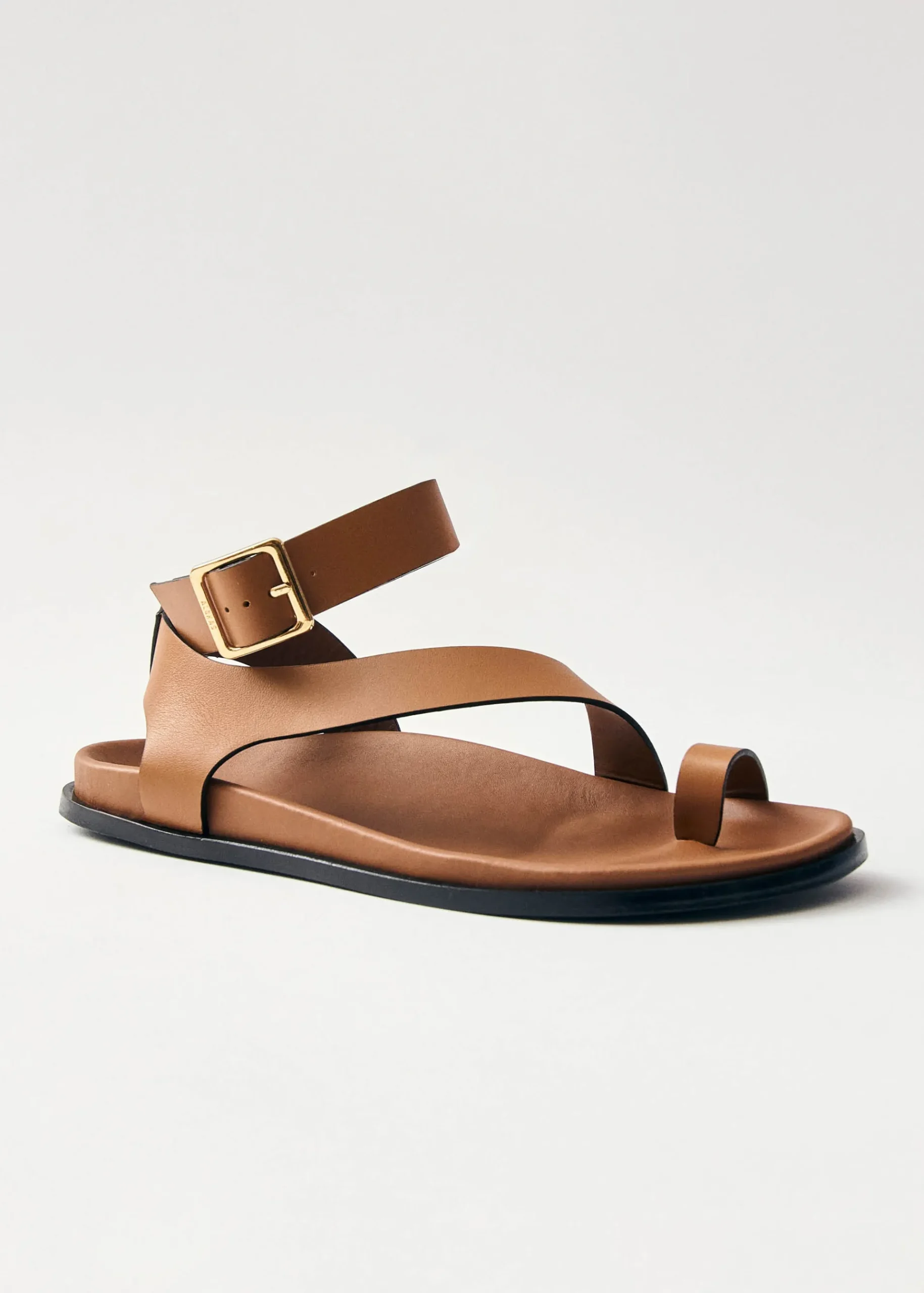 Myles Braune Ledersandalen