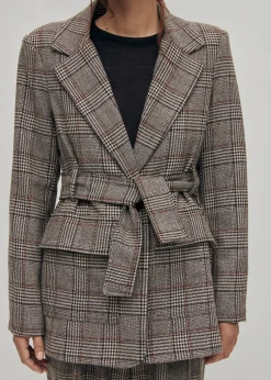 Nagano Braun Karierte Blazer