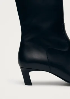 Nash Black Leather Ankle Boots