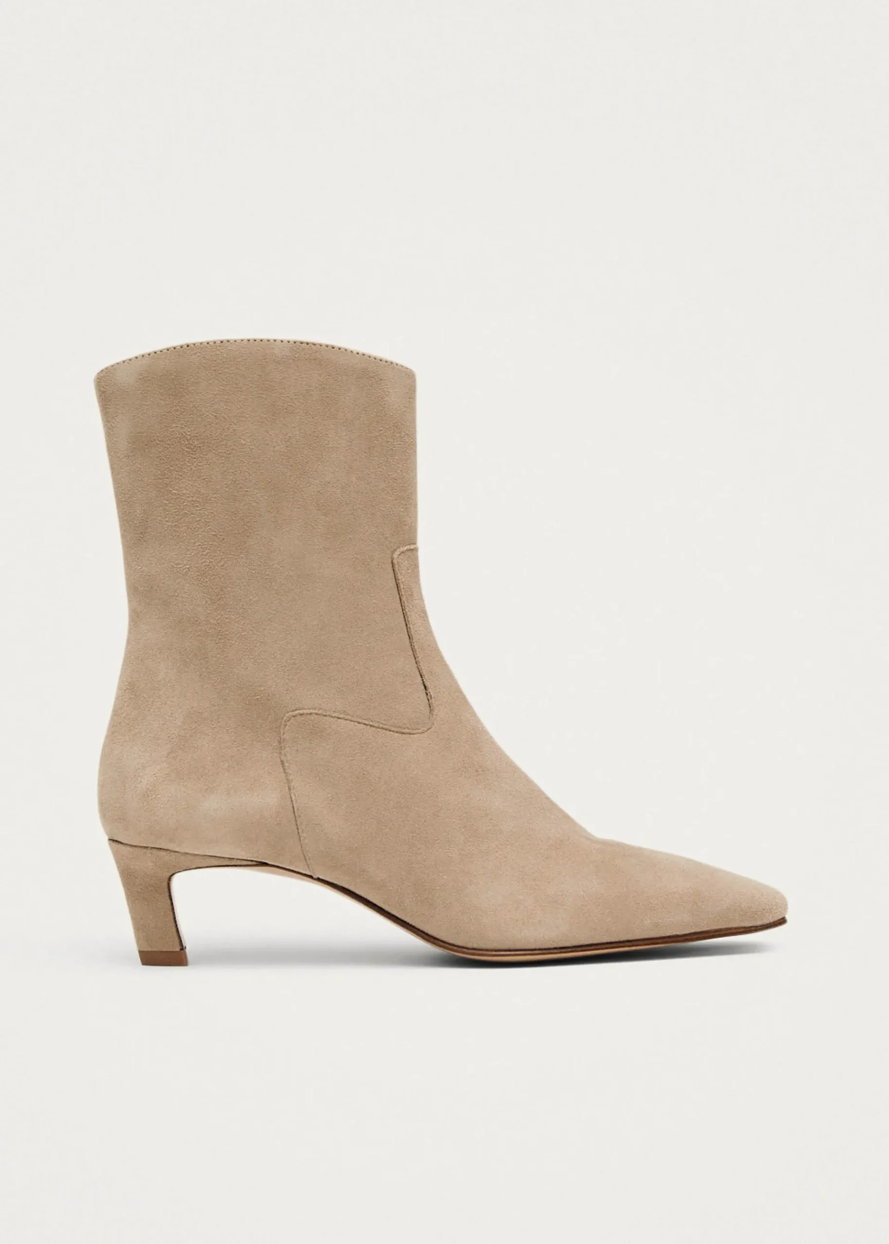 Nash Suede Beige Leather Ankle Boots