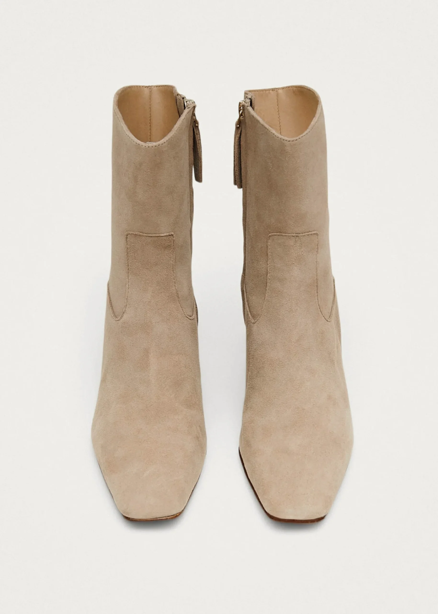 Nash Suede Beige Leather Ankle Boots