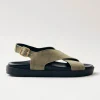 Nico Khaki Wildleder-Sandalen