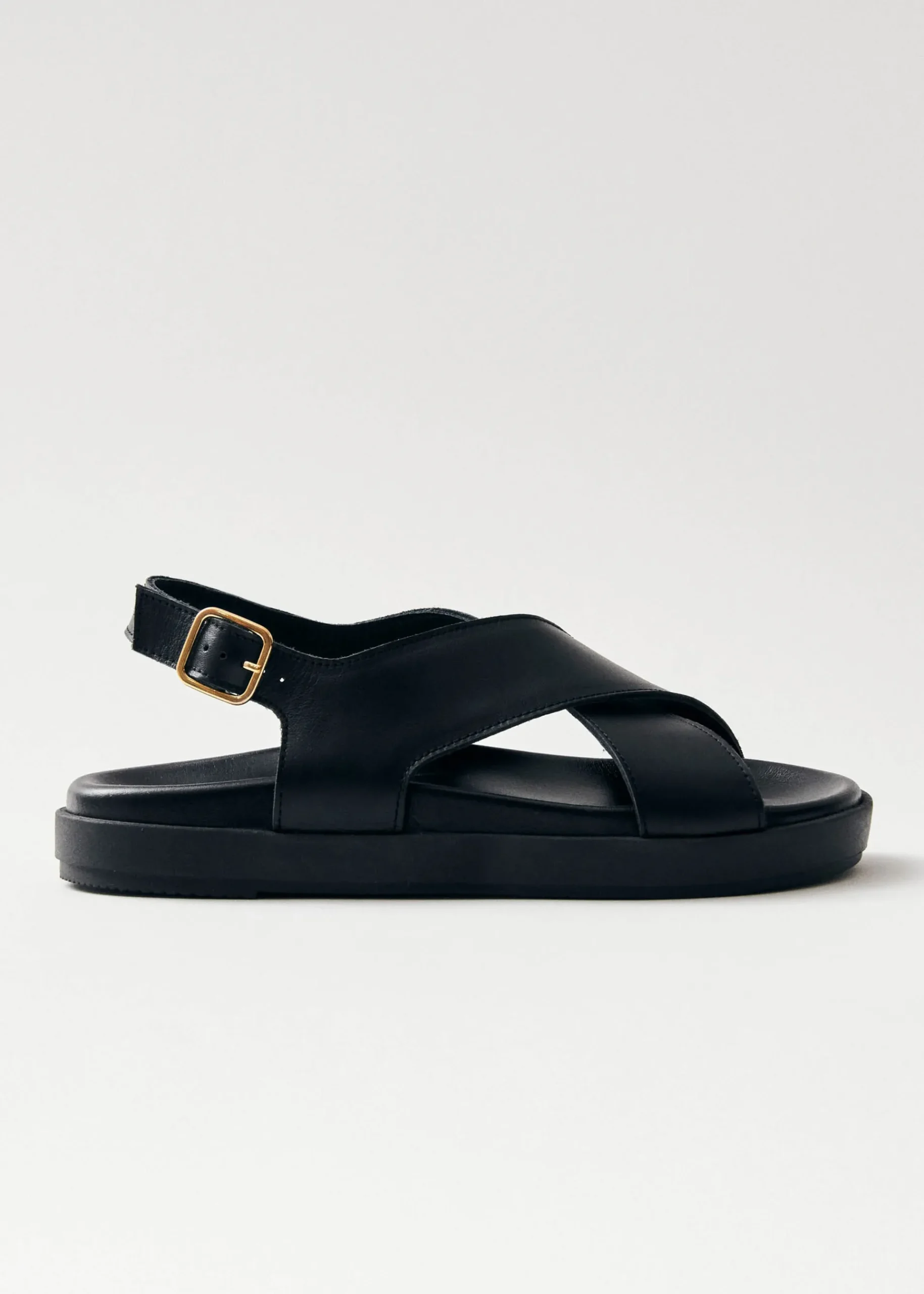 Nico Schwarze Ledersandalen