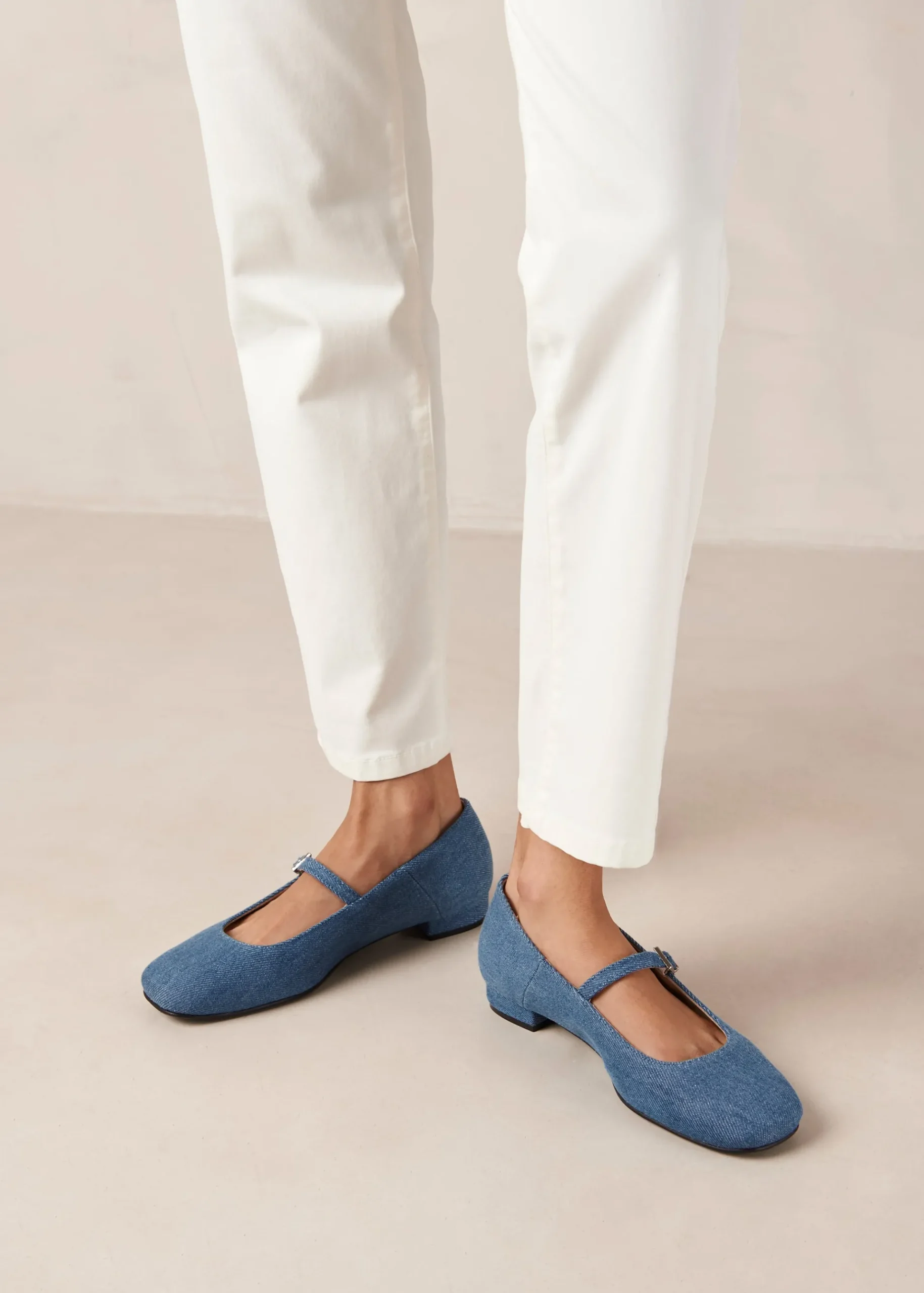 Por Do Sol Denim Blue Denim Ballet Flats