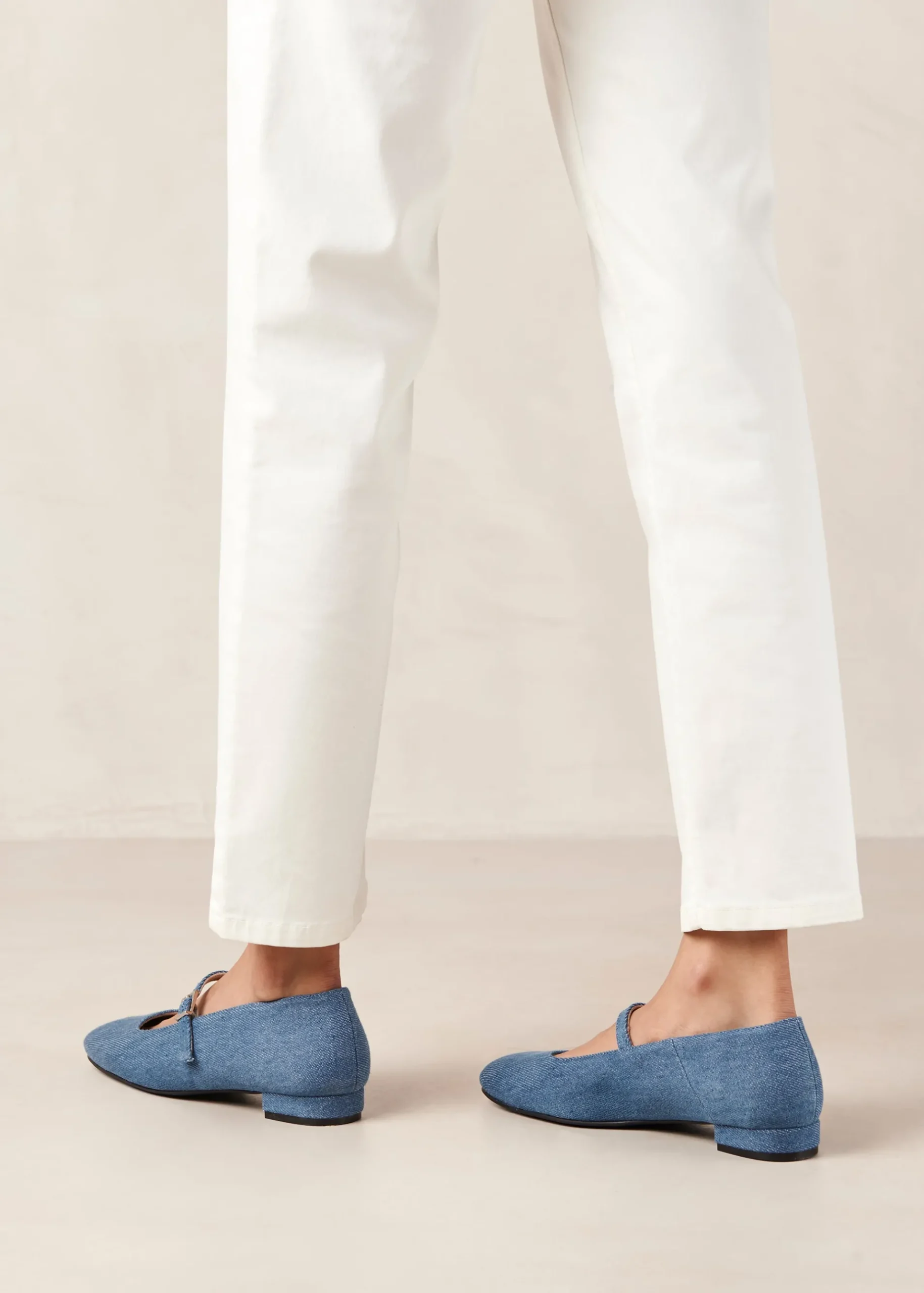 Por Do Sol Denim Blue Denim Ballet Flats