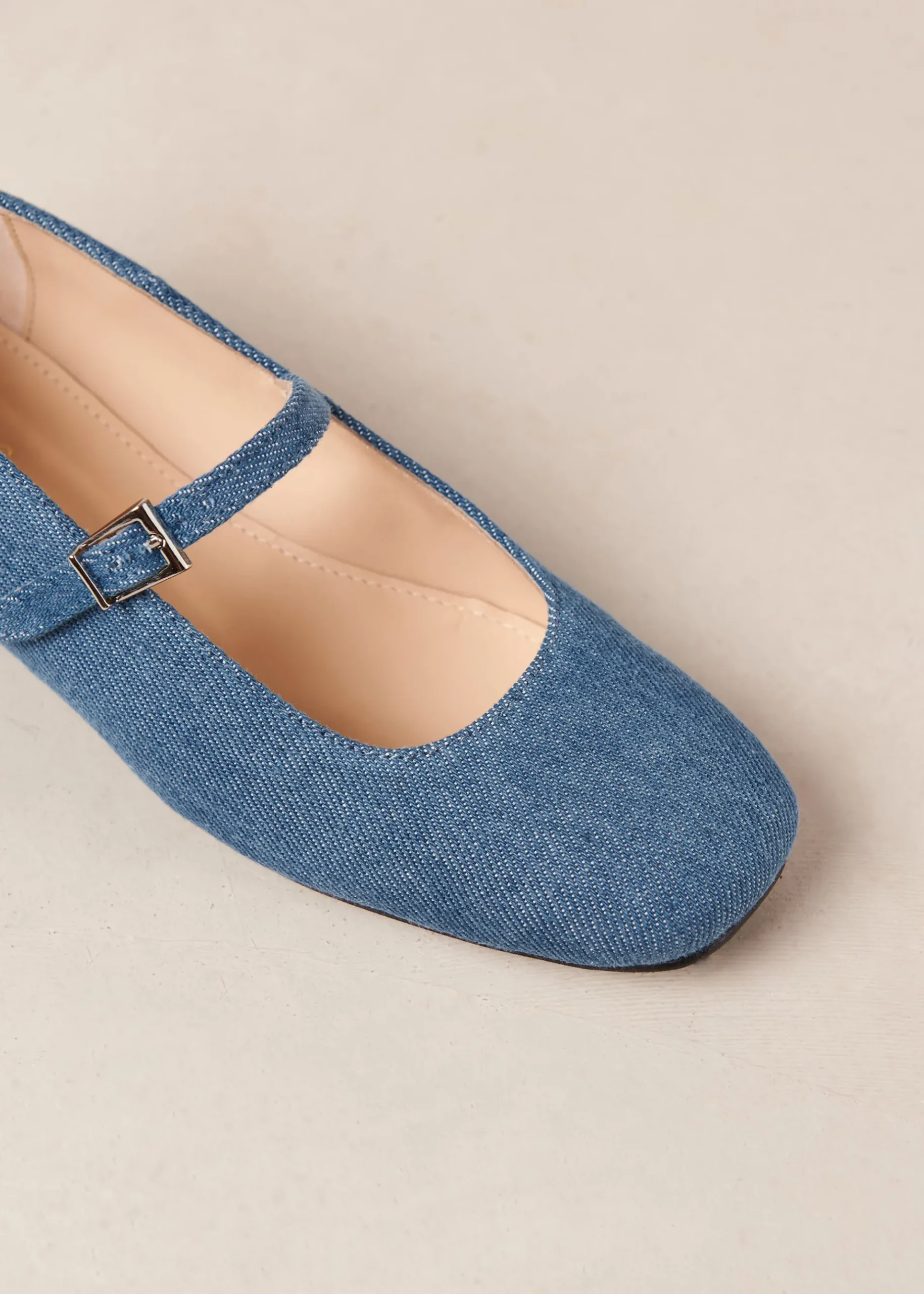 Por Do Sol Denim Blue Denim Ballet Flats