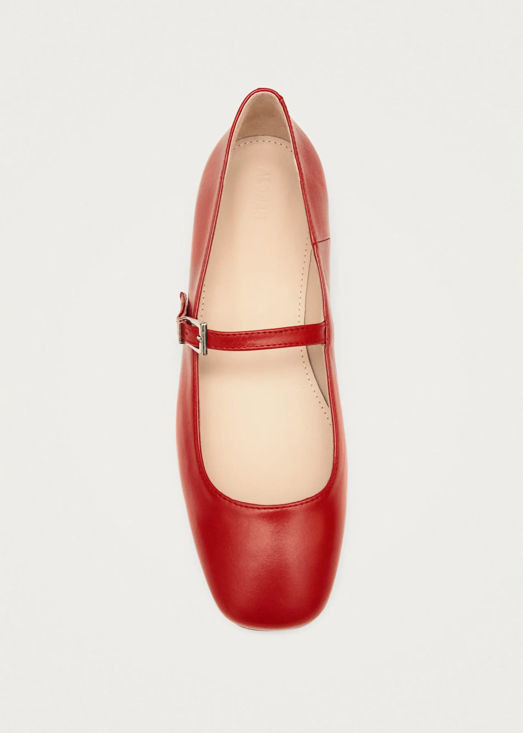Por Do Sol Rote Leder-Ballerinas